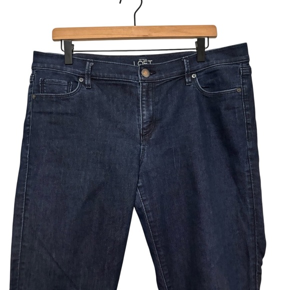 Loft Modern Skinny Dark Blue Jeans Women's Size 32/14 - Picture 2 of 15